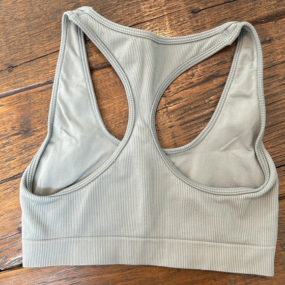 Alo razor black gray/taupe yoga bra size medium - Picture 4 of 4